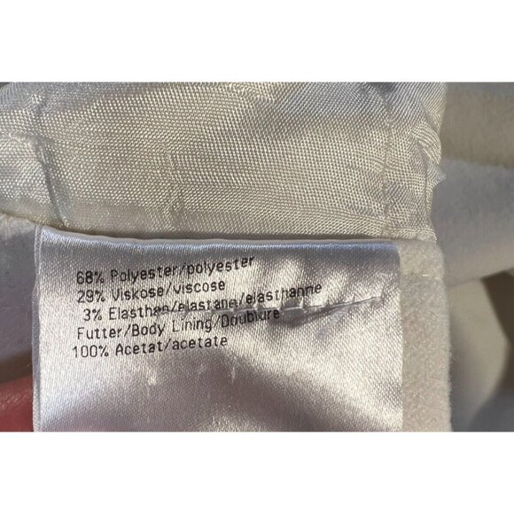 Basler Dress Pants Women's Med 30.5x29 Ivory Creme Stretch Pockets High Rise - Picture 10 of 14